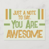 Nur ein Hinweis: Sie sind phantastisch goldgrün Postkarte (Vorderseite)