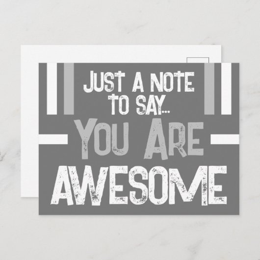 Nur ein Hinweis: Sie sind phantastisch grau Postkarte (Vorne/Hinten)