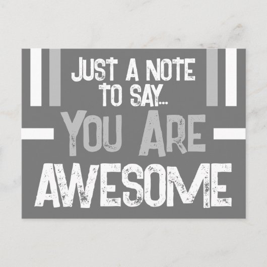 Nur ein Hinweis: Sie sind phantastisch grau Postkarte (Vorderseite)