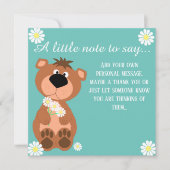 Nur ein Hinweis, um Niedliche Bären zu sagen (Vorderseite)