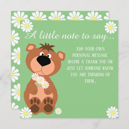 Nur ein Hinweis, um Niedliche Bären zu sagen (Vorne/Hinten)