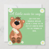 Nur ein Hinweis, um Niedliche Bären zu sagen (Vorderseite)