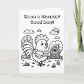 Nur ein Huhn auf Ya | Funny Coloring Karte (Vorderseite)
