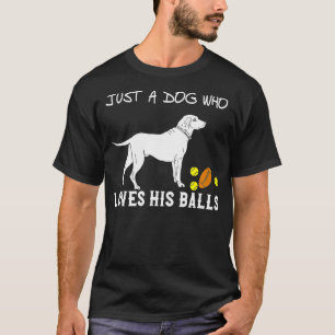 Nur ein Hund, der seine Bälle Lieben spielend Labr T-Shirt