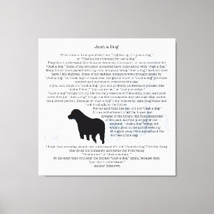 Nur ein Hund Zitat - Schwarzer Labrador - Hunde Li Leinwanddruck