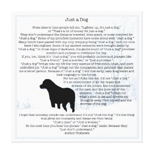 Nur ein Hundeangebot - Schwarzes Labrador - Hundef Leinwanddruck