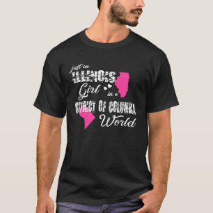 Nur ein Illinois-Mädchen in einem Bezirk von Kolum T-Shirt