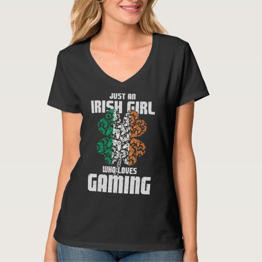 Nur ein irisches Mädchen, das mit St Patrick's D L T-Shirt (Vorderseite)