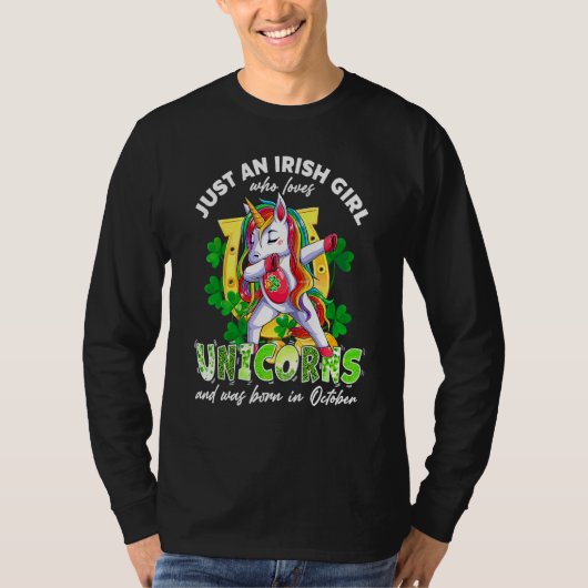 Nur ein irisches Mädchen, die Lieben Unicorns Luck T-Shirt (Vorderseite)