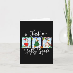 Nur ein Jolly Gänse Funny Merry Goosemas Niedlich  Karte