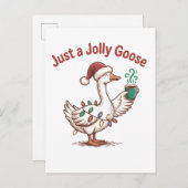 Nur ein Jolly Goose Weihnachtsgoose Drink Matcha Einladungspostkarte (Vorne/Hinten)