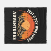 Nur ein Junge, der Abenteuer Lieben Fleecedecke (Vorderseite (Horizontal))