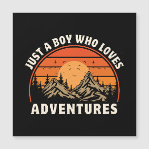 Nur ein Junge, der Abenteuer Lieben Magnetkarte