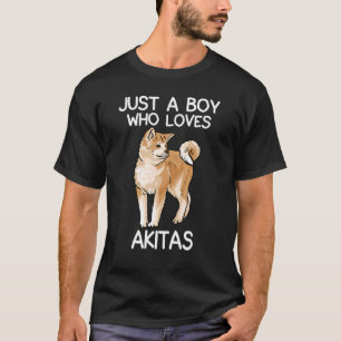 Nur ein Junge, der Akitas Zitat für Männer Akita S T-Shirt