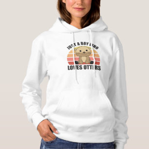 Nur ein Junge, der andere Lieben süß Otter. Hoodie