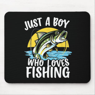 Nur ein Junge, der Angeln liebt Angler's Delight F Mousepad