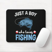 Nur ein Junge, der Angeln liebt Mousepad (Mit Mouse)