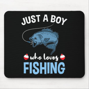Nur ein Junge, der Angeln liebt Mousepad
