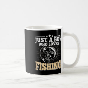 Nur ein Junge, der Angeln lustig Byss Fisch Fishe Kaffeetasse