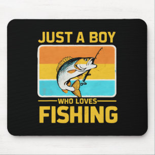 Nur ein Junge, der Angeln lustig Byss Fisch Fishe Mousepad