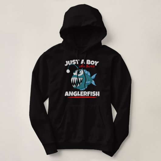 Nur ein Junge, der Angler Fish Funny Fishing Ang L Hoodie (Design vorne)