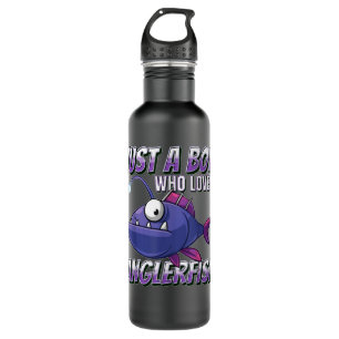 Nur ein Junge, der Anglerfisch Liebe Angelfisch Fi Edelstahlflasche
