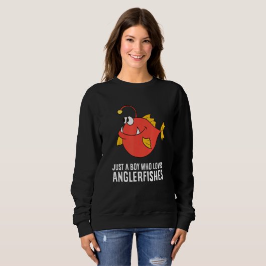 Nur ein Junge, der Anglerfische Liebe Sweatshirt (Vorne ganz)