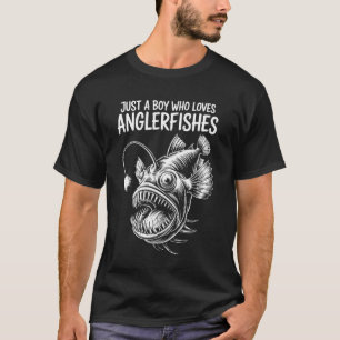 Nur ein Junge, der Anglerfische liebt, Tiefseeange T-Shirt
