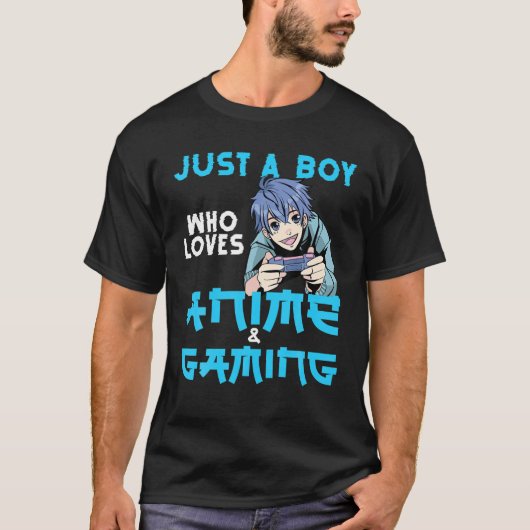 Nur ein Junge, der Anime Liebe und Otaku Anime spi T-Shirt (Vorderseite)