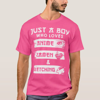 Nur ein Junge, der Anime-Ramen Liebe und Ota skizz T-Shirt