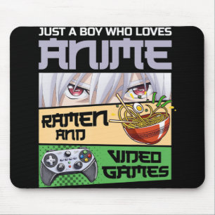 Nur ein Junge, der Anime Ramen und Video Games G L Mousepad