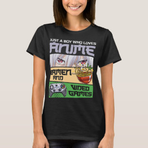 Nur ein Junge, der Anime Ramen und Video Games G L T-Shirt