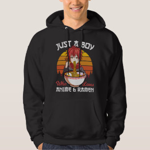 Nur ein Junge, der Anime und Ramen liebt japanisch Hoodie