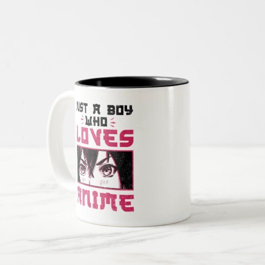 Nur ein Junge, der Anime Weeb Otaku Zweifarbige Tasse (Vorderseite Links)