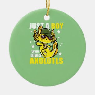 Nur ein Junge, der axolotls Niedliche Kawaii Liebe Keramik Ornament