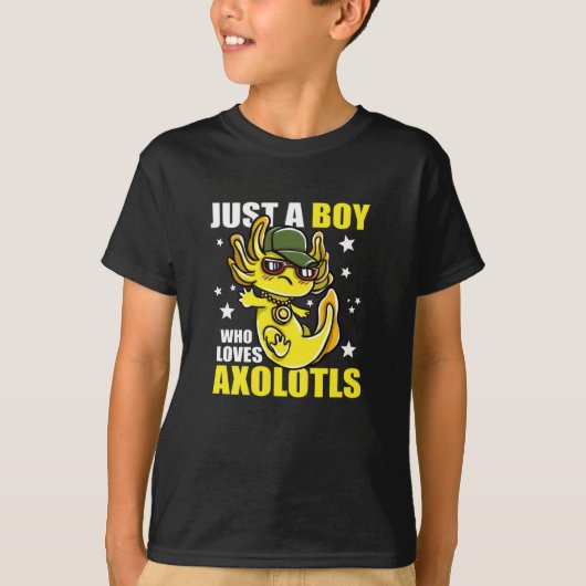 Nur ein Junge, der axolotls Niedliche Kawaii Liebe T-Shirt (Vorderseite)