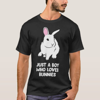 Nur ein Junge, der Babykaninchen-Hasen liebt T-Shirt