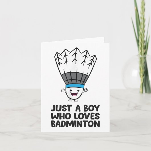 Nur ein Junge, der Badminton Liebe Karte (Vorderseite)