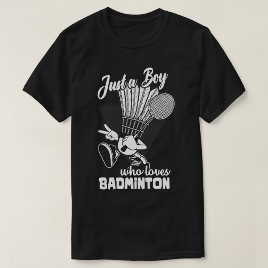 Nur ein Junge, der Badminton Liebe T-Shirt (Design vorne)