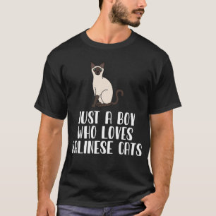 Nur ein Junge, der balinesische Katzen Liebe T-Shirt