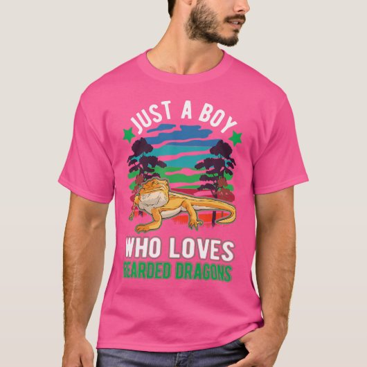 Nur ein Junge, der bärtige Drachen Liebe T-Shirt (Vorderseite)