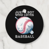 Nur ein Junge, der Baseball Batter Baseball Ball L Geschenkanhänger (Rückseite)