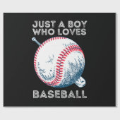 Nur ein Junge, der Baseball Batter Baseball Ball L Geschenkpapier (Flach)