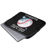 Nur ein Junge, der Baseball Batter Baseball Ball L Laptopschutzhülle (Vorne Knopf)