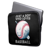 Nur ein Junge, der Baseball Batter Baseball Ball L Laptopschutzhülle (Vorderseite Links)