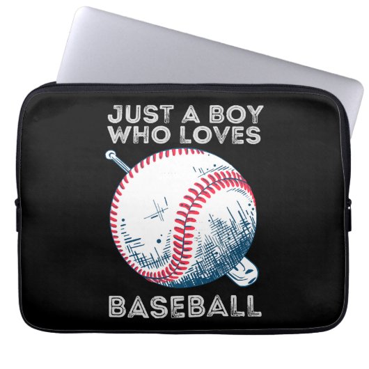 Nur ein Junge, der Baseball Batter Baseball Ball L Laptopschutzhülle (Vorderseite)