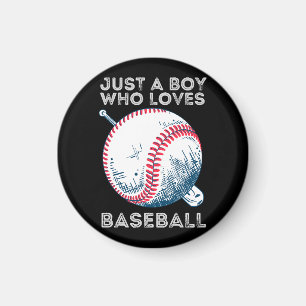 Nur ein Junge, der Baseball Batter Baseball Ball L Magnet