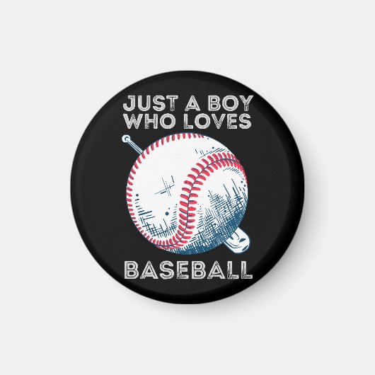 Nur ein Junge, der Baseball Batter Baseball Ball L Magnet (Vorne)