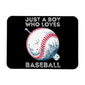 Nur ein Junge, der Baseball Batter Baseball Ball L Magnet (Horizontal)