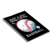 Nur ein Junge, der Baseball Batter Baseball Ball L Notizblock (Rechte Seite)